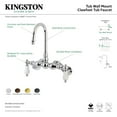 thumbnail image 4 of Kingston Brass AE85T0 Aqua Vintage Adjustable Center Wall Mount Tub Faucet, Matte Black, 4 of 5