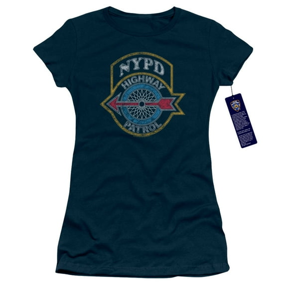 New York City Highway Patrol Junior Women's T-Shirt Sheer Navy