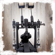 Double Kick Drum Pedal for Bass Drum by GRIFFIN - Deluxe Twin Set Foot Pedal - Quad Sided Beater Heads - Dual Pedal Two Chain Drive Hardware by