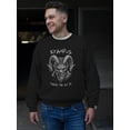 thumbnail image 2 of Krampus Made Me Do It Scary Christmas Men's Sweatshirt, 2 of 4