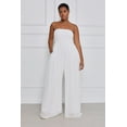 thumbnail image 6 of Loliuicca Women Summer Chiffon Jumpsuit Tube Top Mopping Solid Color Strapless Wide Leg Pants One Piece Rompers, 6 of 10