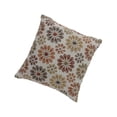 thumbnail image 2 of Contemporary Style Floral Designed Set of 2 Throw Pillows- Orange, 2 of 5