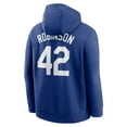 thumbnail image 3 of Men's Nike Jackie Robinson Royal Brooklyn Dodgers Player Name & Number Club Pullover Hoodie, 3 of 3
