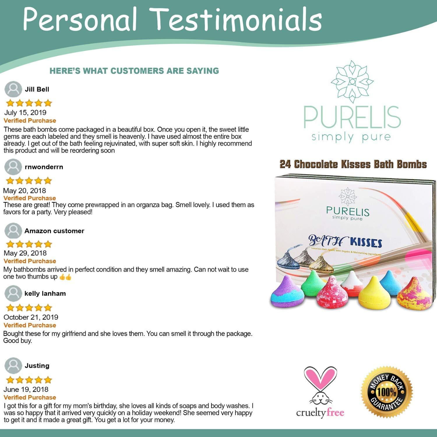 Purelis B07W72NKT8 Bath Bombs Gift Set with Fortune Telling Soothing for Women - 24 Piece