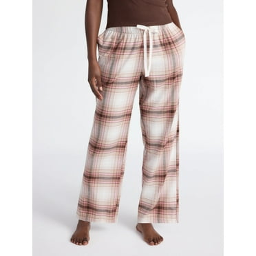 Joyspun Women's Flannel Sleep Pants, 30'' Inseam, Sizes XS-3X
