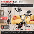 thumbnail image 2 of USLIM Foldable 5-in-1 Exercise Bike with Arm Resistance Bands, 16-Level Magnetic Resistance Stationary Bike for Home Workout, 300 lbs Capacity, 2 of 7