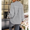thumbnail image 4 of Camisa de rayas para mujer, blusa de rayas para mujer, blusa de rayas para mujer, blusa de manga larga para mujer, confeccionada con cuidado, 4 of 6
