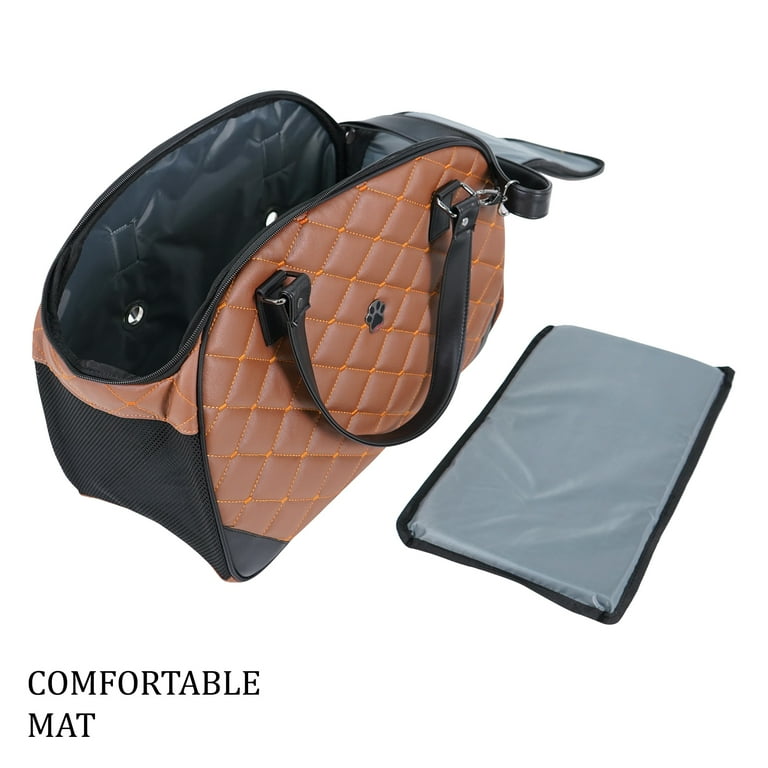 Leather hot sale cat carrier