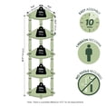 thumbnail image 4 of Furinno TURN-N-TUBE 5-Tier Open Frame Corner Toolless Bookshelf  White, 4 of 4