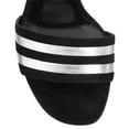 thumbnail image 3 of FSJ Women Fashion Round Open Toe Stripes Strappy Sandals Stiletto High Heel Ankle Strap Buckle Wedding Party Pumps Shoes Size 11 Black, 3 of 5