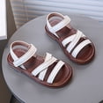 thumbnail image 4 of UAYOTSE Big Girls Sandals Open Toe Adjustable Strap Flat Dress Sandals Elegant for Wedding Events,Sizes 11, 4 of 6