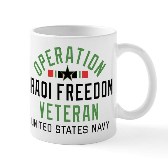 CafePress - US Navy Operation Iraqi Freedom - 11 oz Ceramic Mug - Novelty Coffee Tea Cup