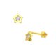 thumbnail image 1 of Bizzarro - Broqueles Estrella Mini De Oro Amarillo Con Zirconia 14K, Modelo: RC-4 Bizzarro Aretes, 1 of 2
