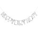 thumbnail image 1 of Hollow Out Banner Decoration Silver Birthday Party Supplies Approximately 16x11x0.05cm 1 Set, 1 of 4