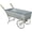 Gray, variant on 15 Inch Farmhouse Small Flower Cart with Wooden Handles Metal Wagon Planters for Outdoor Plants Decorative Wheelbarrow Plant Cart for Patio Garden Balcony Gray