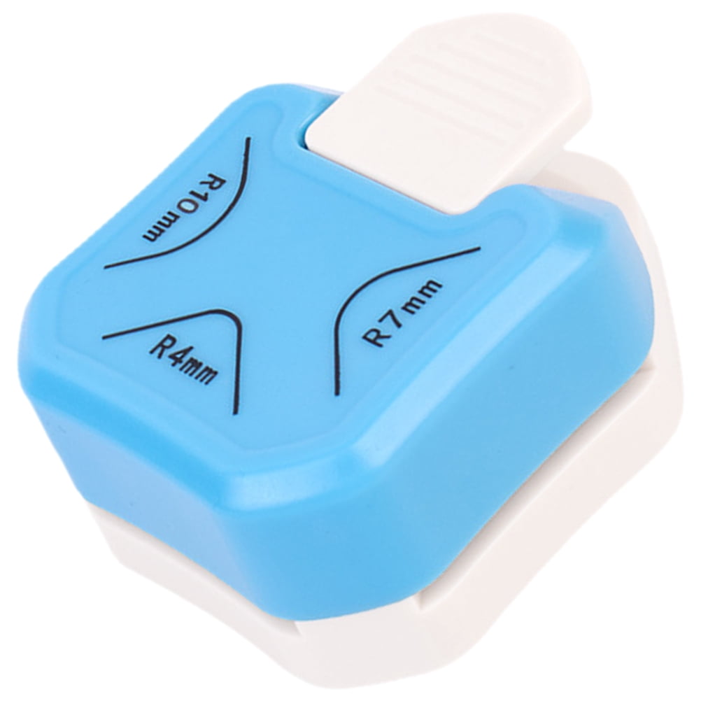 WEUVEB 2Pcs Blue Paper Corner Punch with Round and Multi Angle Edge Trimming for DIY Crafts