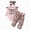 A4-Pink, variant on Ccpelsie Newborn Baby Girl Outfit Ruffle Romper Onesie Cute Sweet Jumpsuit Winter Clothes Set(Pink,12-18 Months)