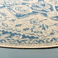 thumbnail image 4 of SAFAVIEH Beach House Diggory Medallion Indoor/Outdoor Area Rug, Blue/Creme, 4' x 4' Round, 4 of 7