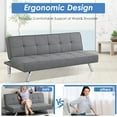 thumbnail image 6 of Costway Convertible Futon Sofa Bed Adjustable Sleeper with Stainless Steel Legs, 6 of 11