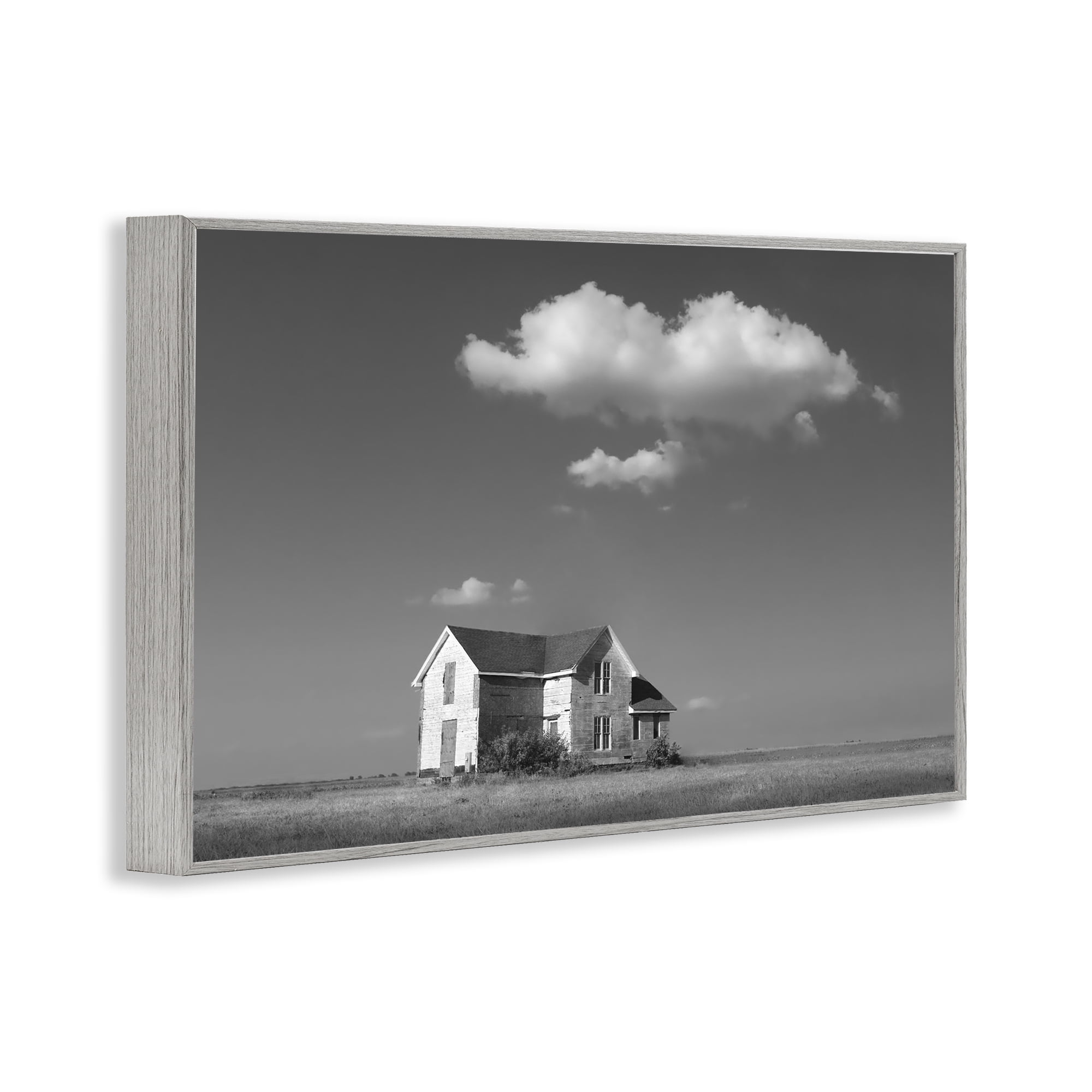 Stupell Industries Solitary Erstwhile Cottage Gray Framed Giclee Art, design by Steve Toole