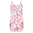 thumbnail image 4 of Rciityk Valentines Shorts Pajama Set for Women Ladies Pajamas Sets Casual Cute Heart Print Spaghetti Strap Tank Tops with Shorts Pjs Sets, 4 of 4