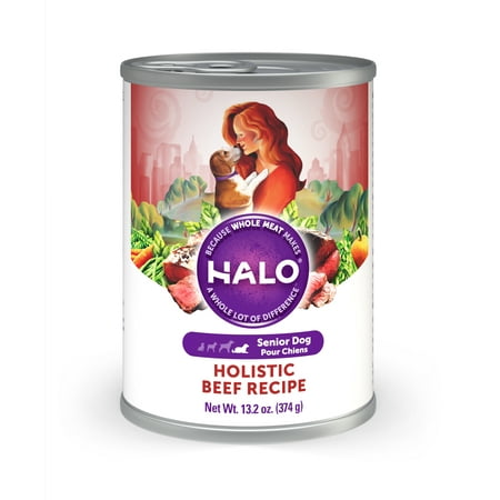 UPC 745158700500 product image for Halo Natural Wet Dog Food, Senior Beef Recipe, 13.2-Ounce Can | upcitemdb.com
