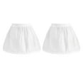 thumbnail image 1 of 2pack Kids Girls Single Hoop Petticoat Princess Short Underkirt Blanco Zulema Crinolina de tul corto para niñas, 1 of 8