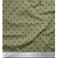 thumbnail image 1 of Soimoi Silk Fabric Floral & Dotted Check Shirting Printed Fabric 1 Yard 42 Inch Wide, 1 of 1