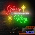 thumbnail image 4 of Handmadetneonsign Glory to The Newborn King Neon Sign, Jesus Birth Led Sign, Christian Christmas Quote Wall Decor 82266, 4 of 5