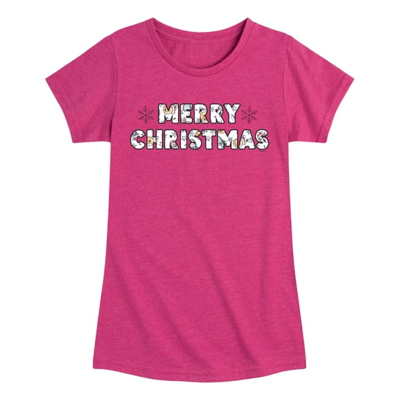Winnie the Pooh - Merry Christmas Fitted Short Sleeve Graphic T-Shirt