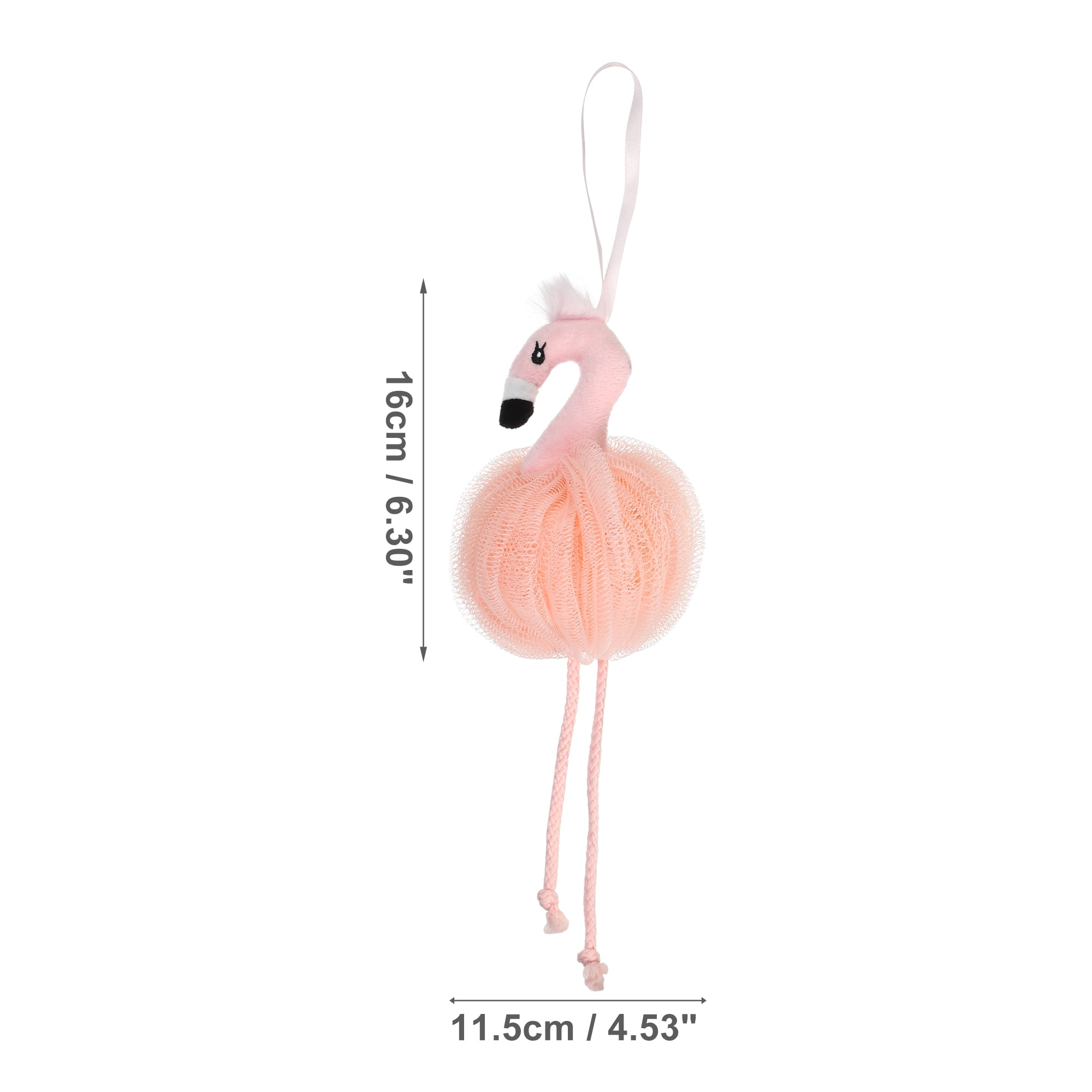 Unique Bargains 1 Pc Cartoon Bath Shower Loofah Sponge Body Puffs 6.30"x4.53" Pink
