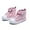 Pink, variant on Toddler and Little Kid High Top Canvas Sneakers - Color-Shifting Flip Sequins for Sparkly Playtime Fun