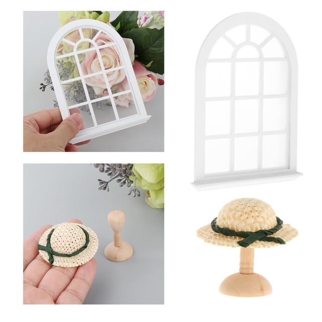 1:12 Casa de Ventana Sombrero + Perchero Modelo Regalos Niñas Juguete Hugo Juguetes de casa de muñecas