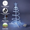 thumbnail image 2 of Yescom Munchkin 2ft LED Spiral Tree Light 79 LEDs Battery for Indoor Outdoor Holiday Christmas Decoration Cool White, 2 of 9