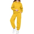 thumbnail image 6 of Piuwrlz Kids 2-Piece Hoodies Outfits Sets,Girls Cotton Sweatshirt Pants Fashion Set Yellow Size 9-10 Years, 6 of 8