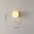 thumbnail image 3 of Yuarrent Lámpara de pared LED con bombilla G9 7W Pantalla de estilo simple Iluminación de escaleras interiores Luz de noche Luz de noche Accesorios de Iluminación y accesorios Cobre+Blanco/10cm Yuarrent HA066965-04, 3 of 6