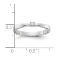 thumbnail image 4 of Polished White Ice .03ct. Diamond Ring Size 6 Measures 2mm Wide - .03 dwt - Ring for Women, 4 of 8