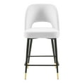 thumbnail image 5 of Modway Rouse Performance Velvet Counter Stool in White, 5 of 7