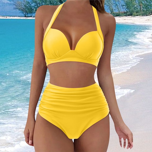 2025 Women's Fashion Gather Chest Bikini Set S-XXL