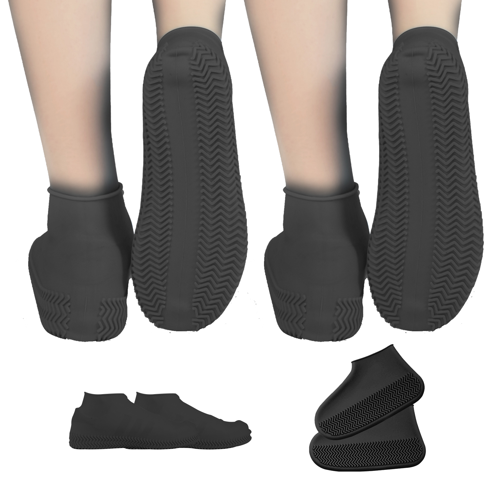 Waterproof Rain Shoe Cover Reusable NonSlip Silicone Boot Shoe