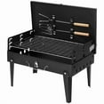 thumbnail image 5 of SLOQECS Portable Square Charcoal Grill Black,44*27*7cm, 5 of 13