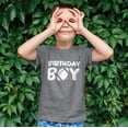 thumbnail image 6 of Birthday Boy Football Sports Lover Birthday Shirt for Boys All Ages Birthday Granite Heather Shirt 5-6, 6 of 6
