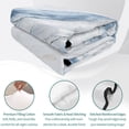 thumbnail image 4 of Twin Quilt Set 68''x86'', Blue Grey Marble Lightweight Summer Bedspread Coverlet Set with 2 Pillow Shams, Vintage Abstract Modern Art Crack Breathable All Season Quilt Bedding for Dorm/Bedroom, 4 of 9