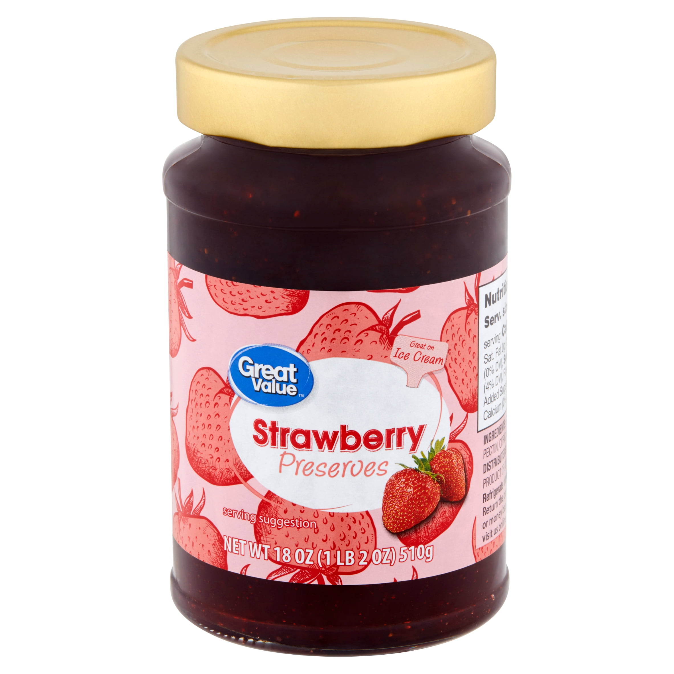 Great Value Preserves, Strawberry, 18 oz - Walmart.com - Walmart.com