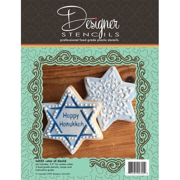Star of David Cookie Cutter and Stencil Set by Designer Stencils