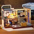 thumbnail image 2 of Wooden Doll House Mini DIY Kit For Making Room Toys Home 3D Puzzle Building Assembly Model With LED Toy For Kids Gifts DollHouse K-059-A no cover, 2 of 6