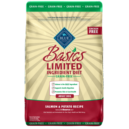 Blue Buffalo Basics Limited Ingredient Diet, Grain Free Natural Adult Dry Dog Food, Salmon & Potato,