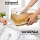 thumbnail image 4 of Contenedor de vidrio GRANDE para almacenar alimentos de 6500 ml/220 oz/28 tazas con tapa hermética. Ideal para almacenar alimentos, verduras y frutas. Para hornear cazuelas, lasañas, asar pavo y, 4 of 8