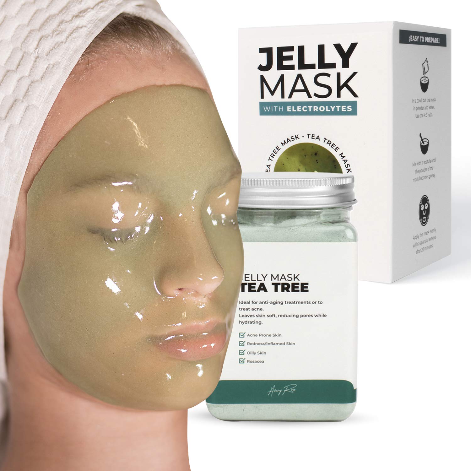 BRÜUN PeelOff Tea Tree Jelly Mask Jar Face Care Rubber Mask 17.6 fl