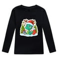 thumbnail image 2 of CUZIBR Boys Long Sleeve T Shirt Autumn Christmas Printed Casual Loose T Shirt Soft Dailywear For Toddler,Black,8-9 Years, 2 of 4